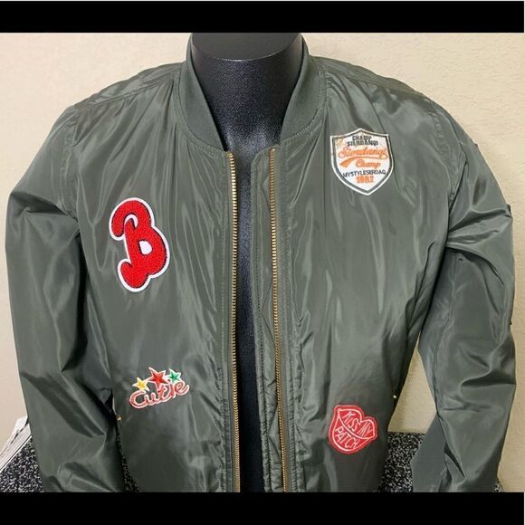 Ci Sono Olive Green Patch Jacket - Picture 2 of 9